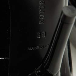 Pre Owned Bottega Veneta Black Patent Leather Pointed Toe Pumps Size 39