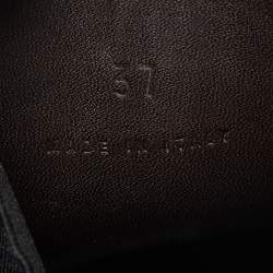 Pre Owned Bottega Veneta Black Leather Platform Chelsea Boots Size 