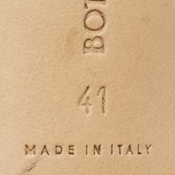 Pre Owned Bottega Veneta Black Leather Stretch Slide Sandals Size 41