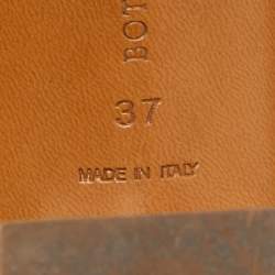 Pre Owned Bottega Veneta Pink Intrecciato Leather Ravello Slides Size 37