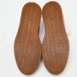 Pre Owned Bottega Veneta Tri Color Intrecciato Leather And Suede Cap Toe Espadrille Low Top Sneakers Size 39.5