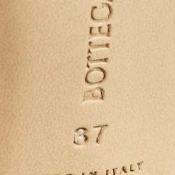 Pre Owned Bottega Veneta Purple Leather Chain Stretch Sandals Size 37