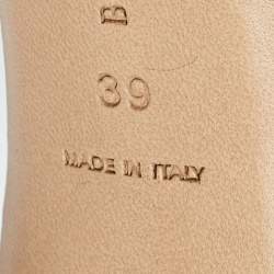 Pre Owned Bottega Veneta Brown Quilted Leather Lido Slide Sandals Size 39