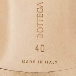 Pre Owned Bottega Veneta Beige Quilted Leather Lido Flat Slides Size 40