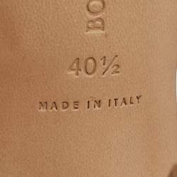 مملوكة مسبقًا Bottega Veneta White Crackle Leather The Point Slingback Sandals Size 40.5