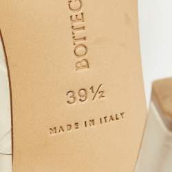 مملوكة مسبقًا Bottega Veneta White Leather Lido Open Toe Slide Sandals Size 39.5