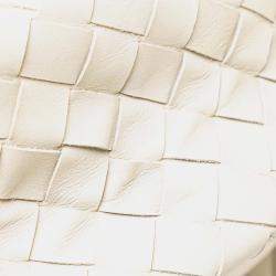 Bottega Veneta White Nappa Intrecciato Backpack