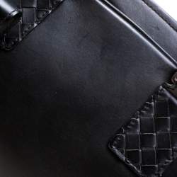 Pre Owned Bottega Veneta Black Intrecciato Leather Briefcase 