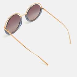 Boucheron Blue/Gold BC0084S Round Sunglasses