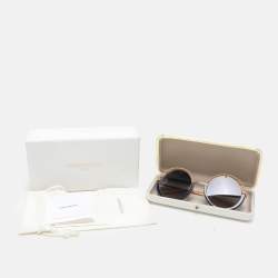 Boucheron Blue/Gold BC0084S Round Sunglasses