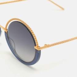 Boucheron Blue/Gold BC0084S Round Sunglasses
