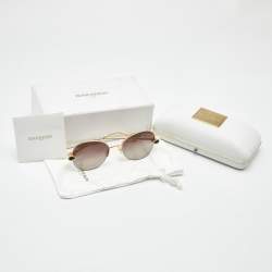 Pre Owned Boucheron Purple/Gold Tone Gradient BC0079S Aviator Sunglasses