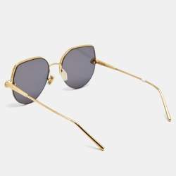 Pre Owned Boucheron Blue/Gold Tone Gradient BC0079S Aviator Sunglasses