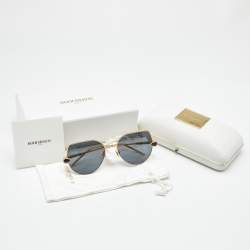 Pre Owned Boucheron Blue/Gold Tone Gradient BC0079S Aviator Sunglasses