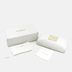 Pre Owned Boucheron Gold Mirrored BC0030S Crystals Aviator Sunglasses