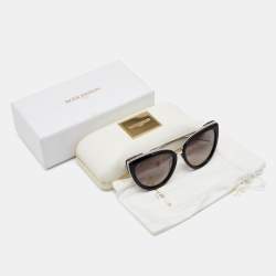Boucheron Black/Grey Grdient BC0077S Oversized Cateye Sunglasses