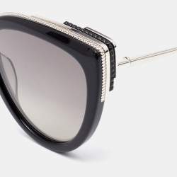 Boucheron Black/Grey Grdient BC0077S Oversized Cateye Sunglasses