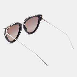 Boucheron Black/Grey Grdient BC0077S Oversized Cateye Sunglasses