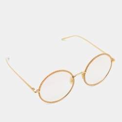 Boucheron Gold/Pink BC0045S Mirrored Round Sunglasses 