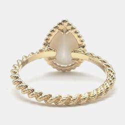 Boucheron 18K Yellow Gold and Mother of pearl Serpent Boheme Ring 54