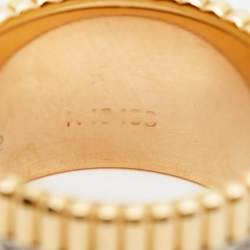 Boucheron Quatre Classique Diamonds PVD 18k Three Tone Gold Ring Size 52