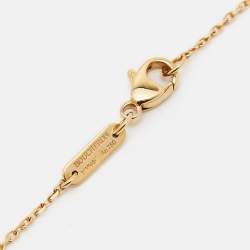 Pre Owned Boucheron Quatre Classique Diamond PVD 18k Three Tone Gold Mini Pendant Necklace