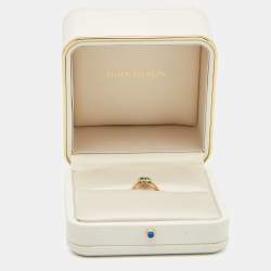 Boucheron Serpent Boheme Malachite 18k Yellow Gold S Motif Ring Size 51