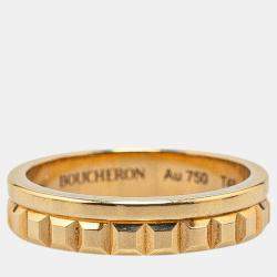 Boucheron 18K Yellow Gold Quatre Radiant Ring Size Japan 8 EU 48