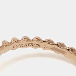 Pre Owned Boucheron Serpent Boheme18k Yellow Gold S Motif Ring Size 51