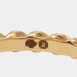 مملوكة مسبقًا Boucheron Serpent Boheme Malachite 18k Yellow Gold S Motif Ring Size 53