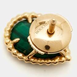 Boucheron Serpent Boheme Malachite 18k Yellow Gold S Motif Earrings