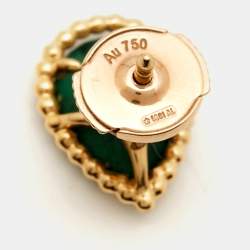 Boucheron Serpent Boheme Malachite 18k Yellow Gold S Motif Earrings