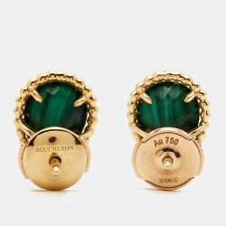 Boucheron Serpent Boheme Malachite 18k Yellow Gold S Motif Earrings