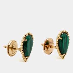 Boucheron Serpent Boheme Malachite 18k Yellow Gold S Motif Earrings