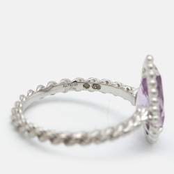 Boucheron Serpent Boheme  Amethyst 18k White Gold S Motif Ring Size 49