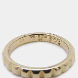 Boucheron 18K Yellow Gold Quatre Clou de Paris Ring EU 48