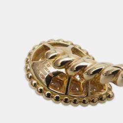 Boucheron 18K Yellow Gold and Diamond Serpent Boheme Twin Motif Bangle Bracelet