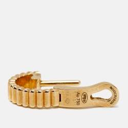 Pre Owned Boucheron Quatre Grosgrain 18k Yellow Gold Single Clip Earring