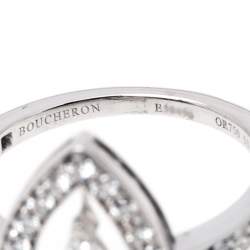 مملوكة مسبقًا Boucheron Ava Pear Diamond 18k White Gold Ring Size 53