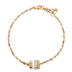 Boucheron Quatre White Edition Ceramic Diamond 18K Three Tone Gold Bracelet