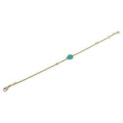 Boucheron Serpent Boheme Turquoise Diamond 18K Yellow Gold Bracelet
