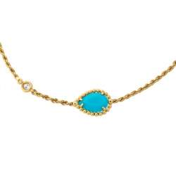 Boucheron Serpent Boheme Turquoise Diamond 18K Yellow Gold Bracelet