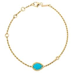 Boucheron Serpent Boheme Turquoise Diamond 18K Yellow Gold Bracelet