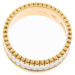 Boucheron Quatre White Edition Ceramic 18K Three Tone Gold Small Ring Size 51