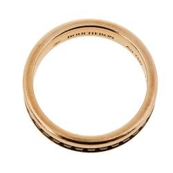 Boucheron Quatre Classique Brown PVD 18K Rose Gold Wedding Band Ring Size 48