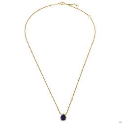 Boucheron Serpent Bohème Lapis Lazuli Diamond 18K Yellow Gold Pendant Necklace XS
