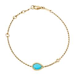Boucheron Serpent Bohème Turquoise 18K Yellow Gold Bracelet