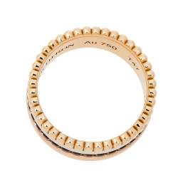 Boucheron Quatre Classique 18K Three Tone Gold Brown PVD Large Band Ring Size 47
