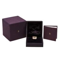 Boucheron Quatre White Edition Ceramic 18K Three Tone Gold Large Band Ring Size 53