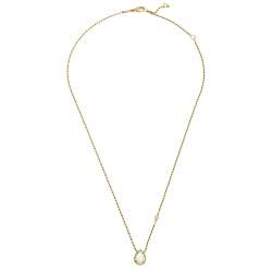 Pre Owned Boucheron Serpent Boheme Mother of Pearl Diamond 18k Yellow Gold Pendant Necklace XS